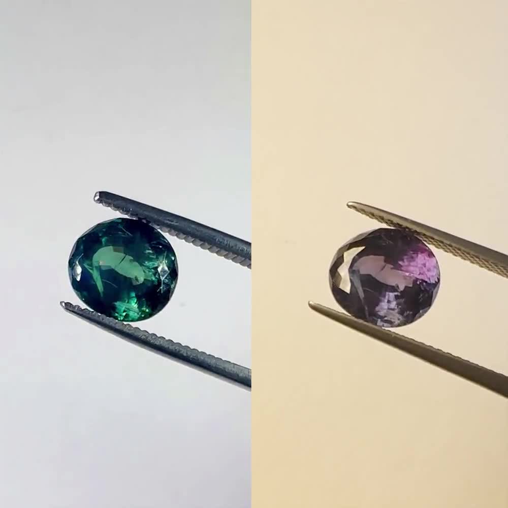 Alexandrite green hot sale to purple